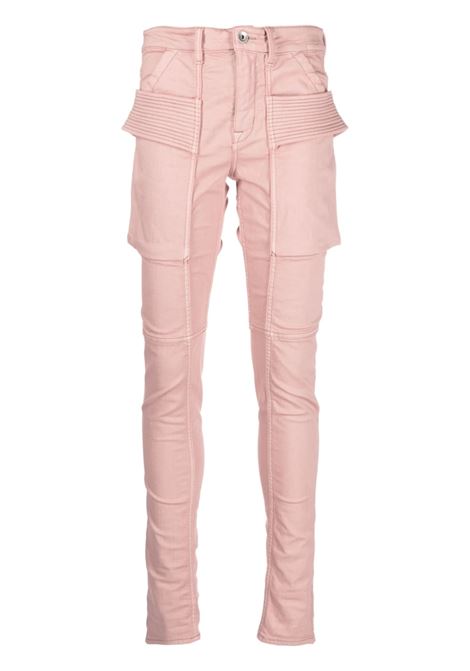 Jeans skinny con tasche applicate in rosa - donna RICK OWENS DRKSHDW | DS01C6312SDO63